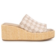 παντόφλες γυναικείες πλατφόρμες dkny conrad k1596526 bone
