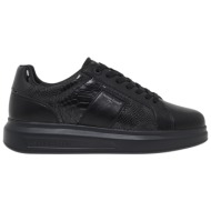  ανδρικά sneakers renato garini marcello-630 μαύρο φίδι μαύρο βερνί v57009633133