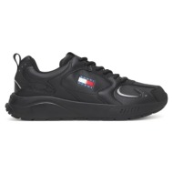  ανδρικά sneakers tommy hilfiger em0em01621-bds μαύρα