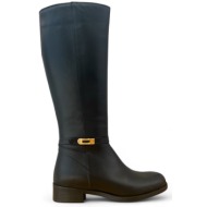  γυναικείες δερμάτινες ανατομικές μπότες ragazza 0610 μαύρες