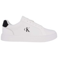  ανδρικά δερμάτινα sneakers calvin klein ym0ym01447-01w λευκά