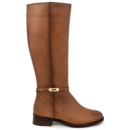  γυναικείες ανατομικές δερμάτινες μπότες ragazza 0610 ταμπά