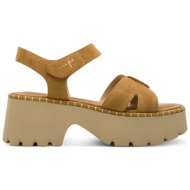  γυναικεία ανατομικά δερμάτινα πέδιλα tamaris 1-28377-46 310 κάμελ