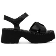  γυναικεία ανατομικά δερμάτινα πέδιλα tamaris 1-28377-46 003 μαύρο