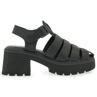  γυναικεία πέδιλα seven lm-tm-1035 μαύρο δέρμα w419a0354002