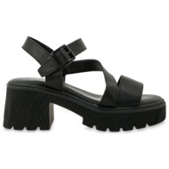  γυναικεία πέδιλα seven lm-tm-1028 μαύρο δέρμα w419a2084002