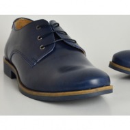  ανδρικά δερμάτινα παπούτσια nice step μπλε δετά 791