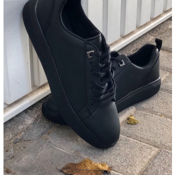 ανδρικά μαύρα casual sneakers με