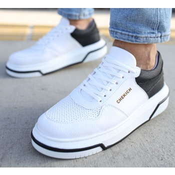 ανδρικά λευκά δίσολα sneakers με μαύρη σε προσφορά