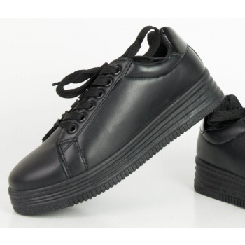 γυναικεία μαύρα μονόχρωμα sneakers