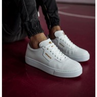  ανδρικά λευκά casual sneakers με κορδόνια 0602020a