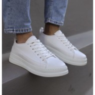  ανδρικά λευκά sneakers δερματίνη 0102020w