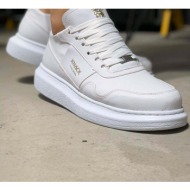  ανδρικά λευκά sneakers με κορδόνια 0382020w