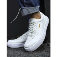  ανδρικά λευκά casual sneakers δερματίνη ch163w
