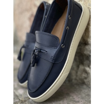 huxley and grace ανδρικά μπλε δερμάτινα