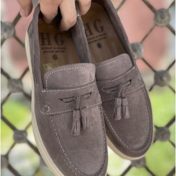 huxley and grace ανδρικά γκρι δερμάτινα