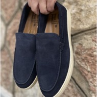  huxley and grace ανδρικά μπλε δερμάτινα μοκασίνια hg174192