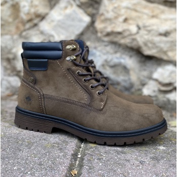 ανδρικά καφέ αρβυλάκια από δερματίνη με