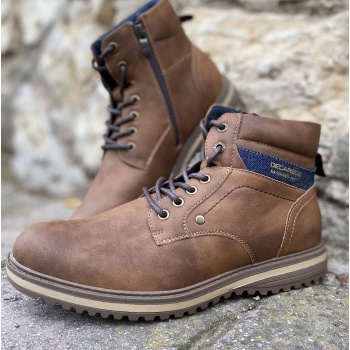 ανδρικά καφέ αρβυλάκια από δερματίνη με