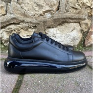  ανδρικά μαύρα δίσολα sneakers λαστιχένια σόλα ch295m