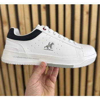 us grand polo ανδρικά λευκά casual