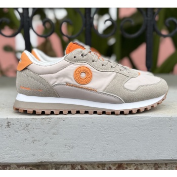 refresh αντρικά μπεζ sneakers με ύφασμα