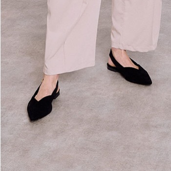 παπούτσια ίσια με μυτερή μύτη