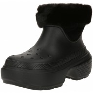 crocs μπότες για χιόνι `stomp` μαύρο