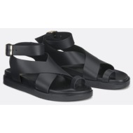  δερμάτινα πέδιλα με δίχαλο και λουράκι στον αστράγαλο