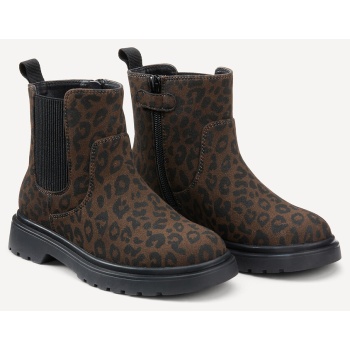 μπότες chelsea με λεοπάρ μοτίβο