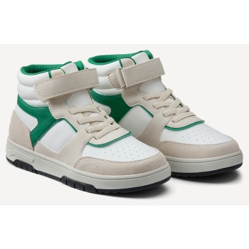 δίχρωμα αθλητικά ψηλά παπούτσια με