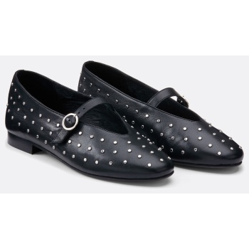 δερμάτινες μπαλαρίνες με τρουκς