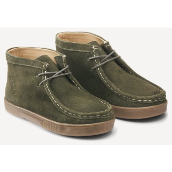 δερμάτινα μποτάκια με κορδόνια