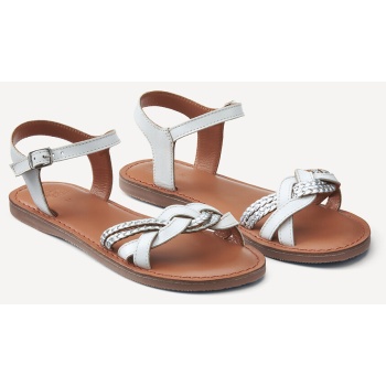 χρυσαφί δερμάτινα πέδιλα σε σχέδιο