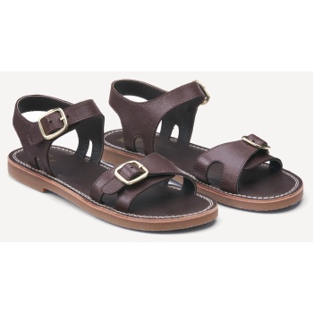 δερμάτινα σανδάλια με αγκράφα