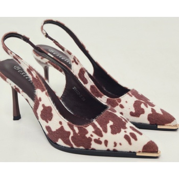 γόβες slingback με animal print  σε προσφορά