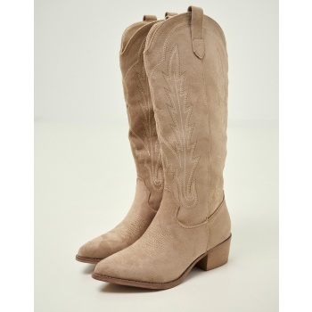 μπότες cowboy suede σε προσφορά