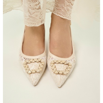 γόβες lace slingback με διακοσμητική σε προσφορά