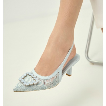 γόβες lace slingback με διακοσμητική σε προσφορά