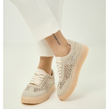 sneakers με στρας & mesh σε προσφορά
