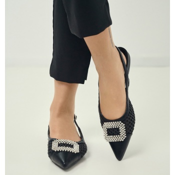 mules flat slingback μυτερά με στρας σε προσφορά