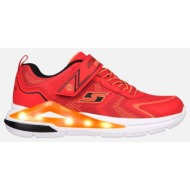  skechers lighted gore & strap sneaker w/ lateral tech piece 401660n_rdor-rdor orangered