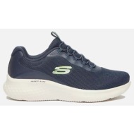  skechers mesh stretch lace slip-on w/ air-cooled memory foam 232599_nvlm-nvlm navyblue