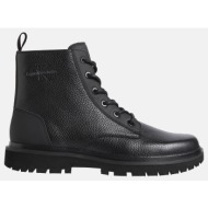  calvin klein eva mid laceup boot lth ym0ym00751-0gj black