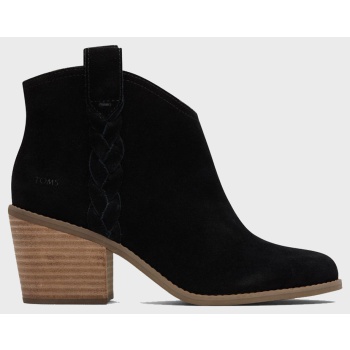 toms blk sue/braid wm constc boot