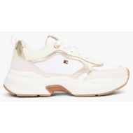  tommy hilfiger th chunky runner metallic fw0fw09204-0hu offwhite