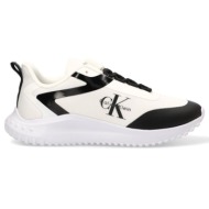  calvin klein jeans eva runner low lace ml mix ii ym0ym01439-01w white