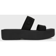  calvin klein jeans flatform sndl webbing hw0hw02878-0gj black