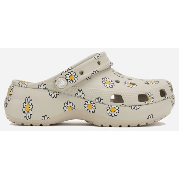 crocs classic platform floral clog