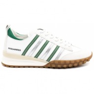  ανδρικά δερμάτινα sneakers λευκά dsquared2 s22snm0199i1602625-m2374